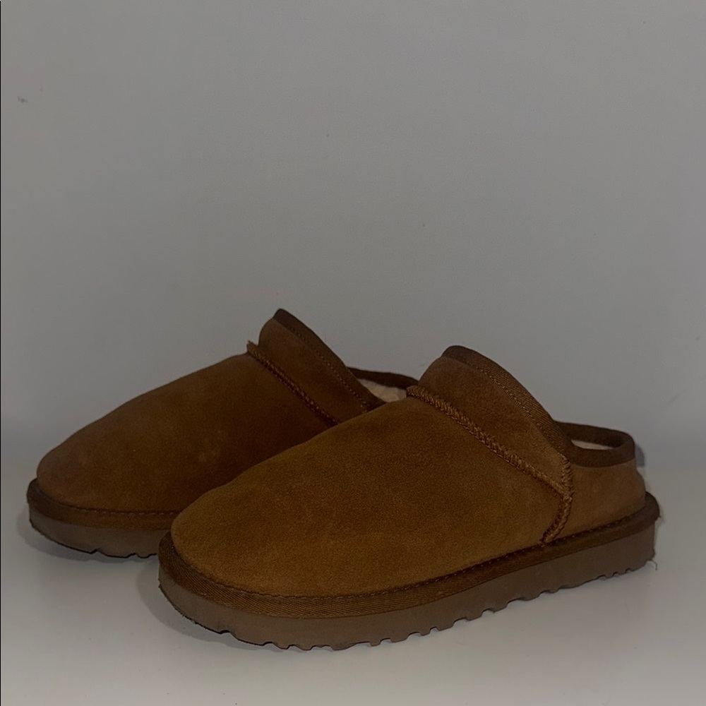 Brown Suede Ugg Slip-Ons